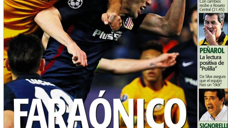 El uruguayo Ovación resaltó el duelo entre el "Faraón" Godín y Luis Suárez.