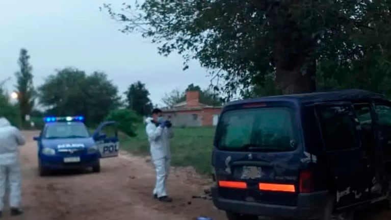 El utilitario en el que se trasladaba la víctima fatal. Foto: Prensa Policía.