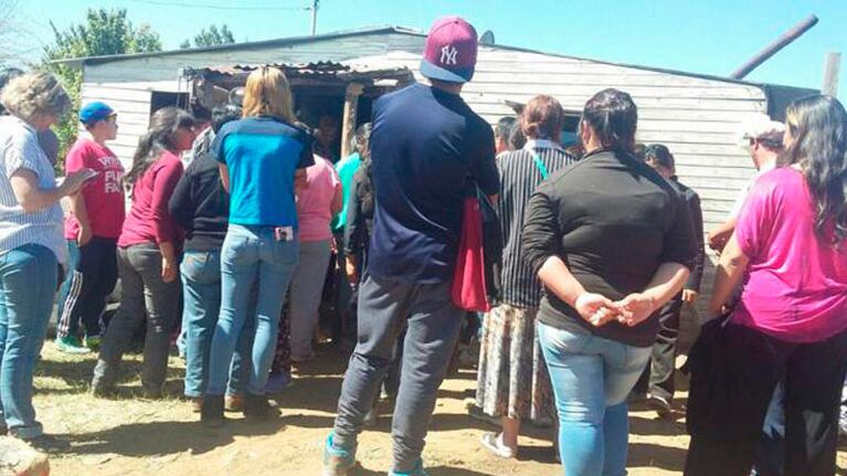 El velatorio del joven mapuche en Bariloche.