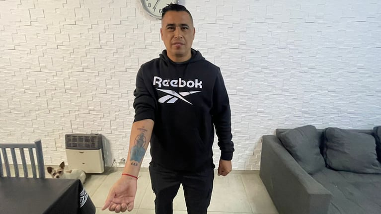 El "verdadero" Chino se tatuó a su hermano Lucas y a su hijo Gonzalo.