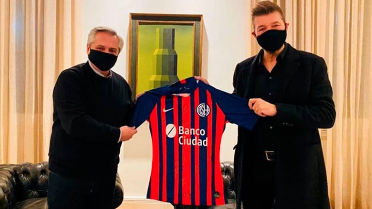 El vicepresidente de la AFA compartió la imagen en sus historias de Instagram.