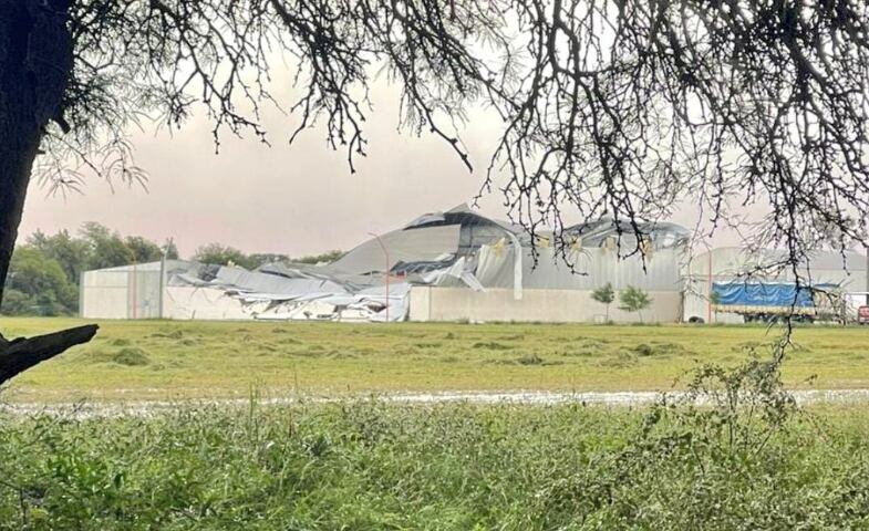 El viento y la lluvia hicieron desastre en la localidad de La Playosa.