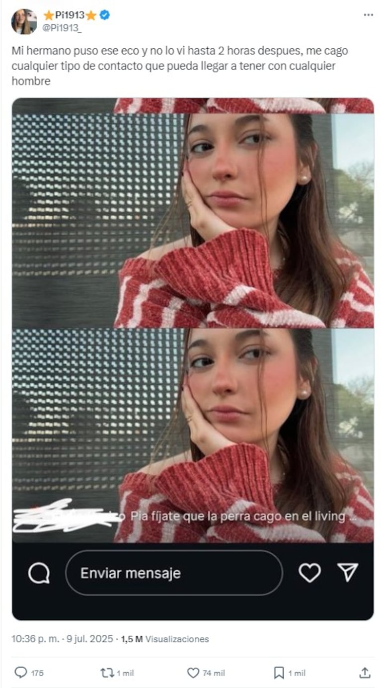 El viral de Pía y su hermano.