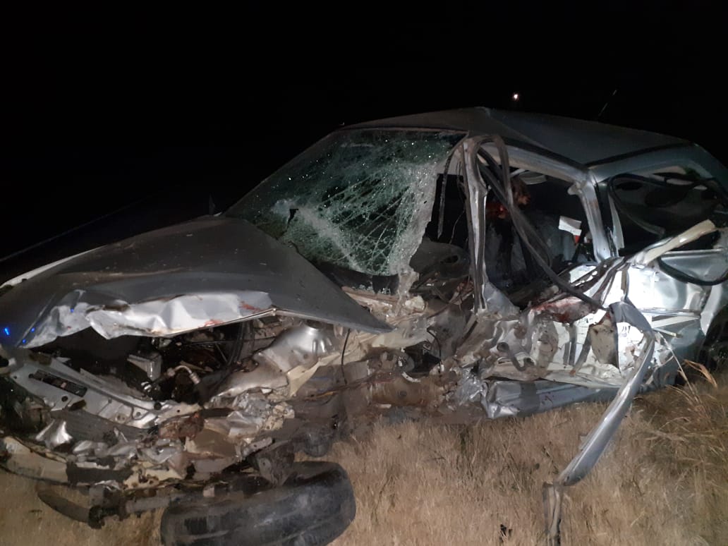 El Volkswagen Gol del joven fallecido quedó destruido.