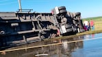 El vuelco ocurrió a la altura de Toledo. 