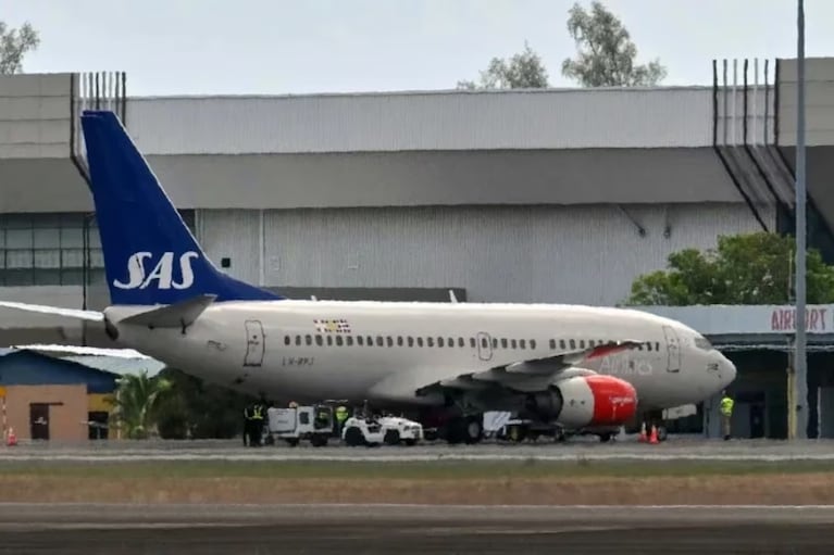 El vuelo tuvo que hacer un aterrizaje de emergencia por un ratón. Imagen subida a Internet por AFP.