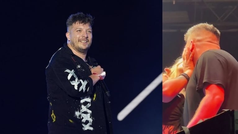 El Wacho volvió a Buenos Aires y se besó con una colega en pleno show.