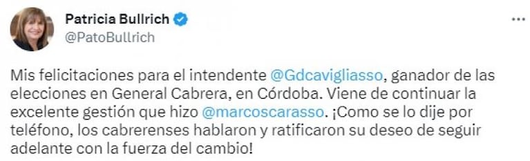 Elecciones en General Cabrera: amplia victoria de Juntos por el Cambio