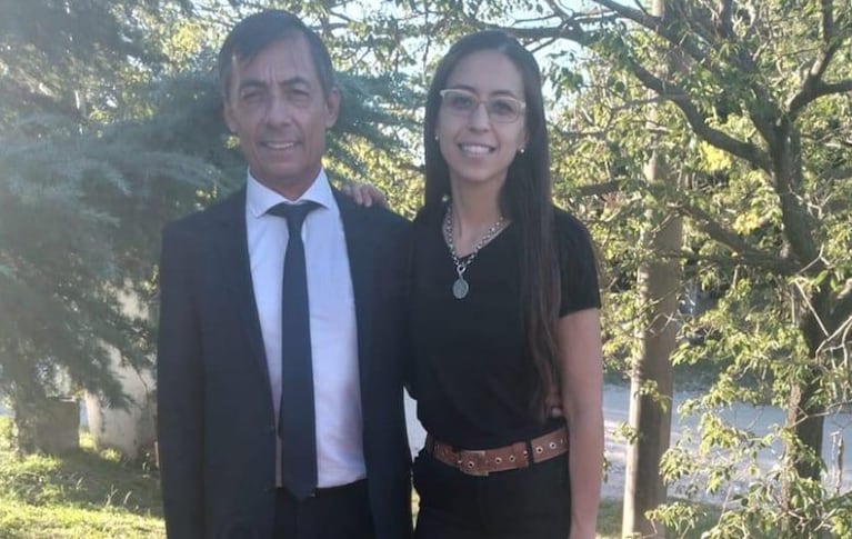 Eliana Jean y su padre, el exconcejal de Alta Gracia Marcelo Jean.