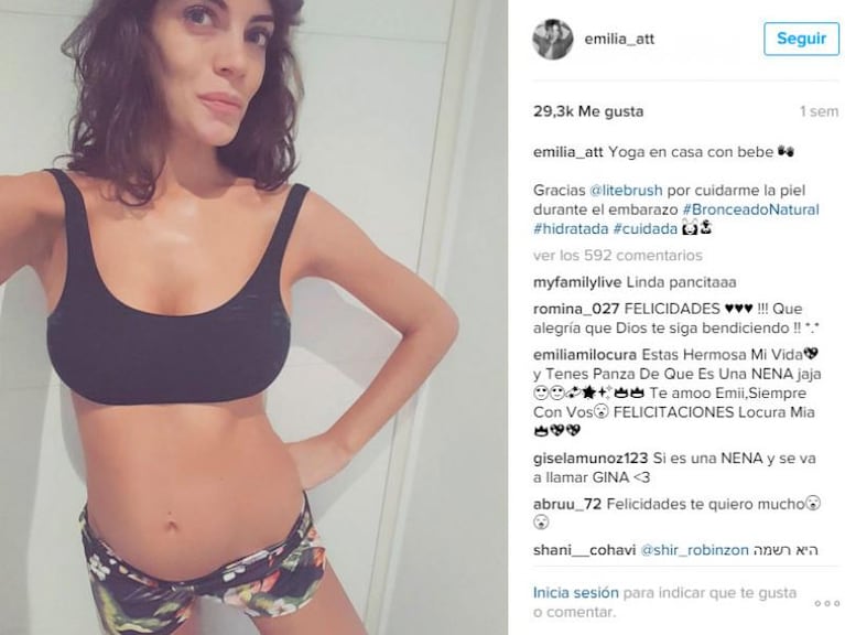 Embarazada, Emilia Attias sigue una extraña dieta y hay polémica por su peso