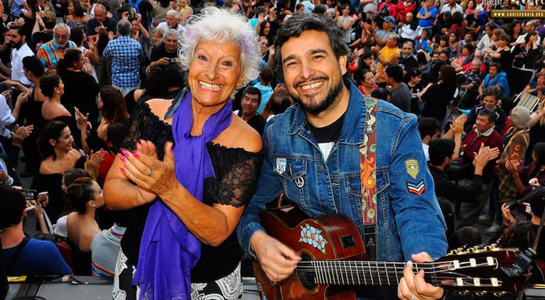 Emiliano Zerbini y Silvia Zerbini, en el festival de Cosquín.