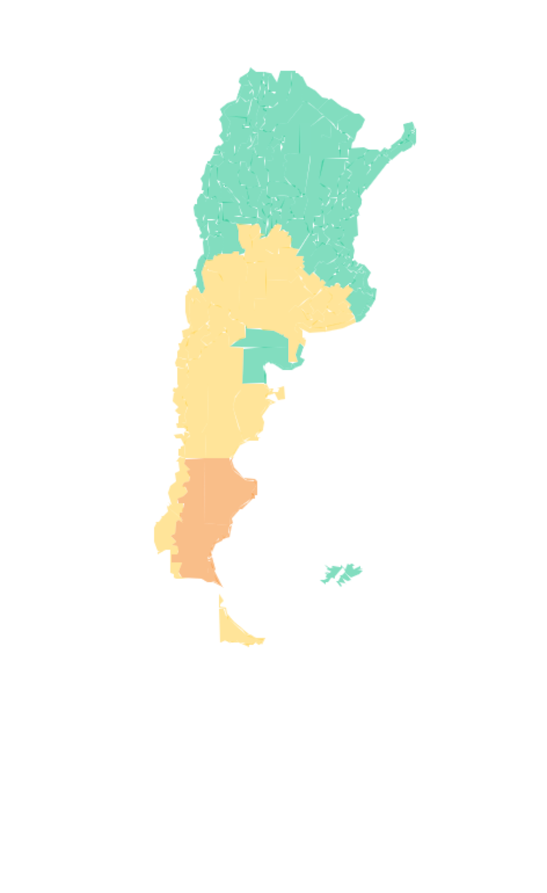 Emiten nuevo alerta para varias provincias y el sur de Córdoba.