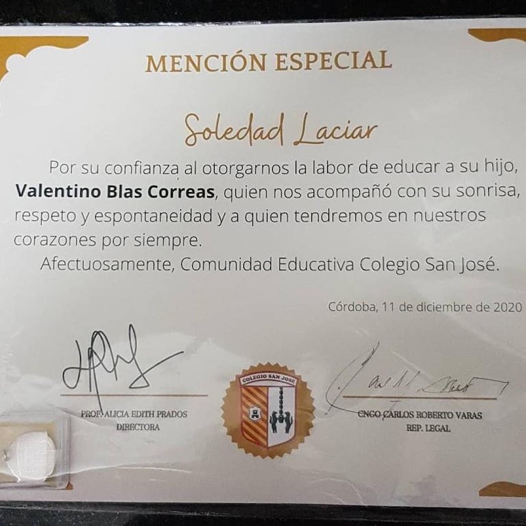 Emotivo homenaje a Blas Correas en su colegio: “Era el deseo de sus compañeros”