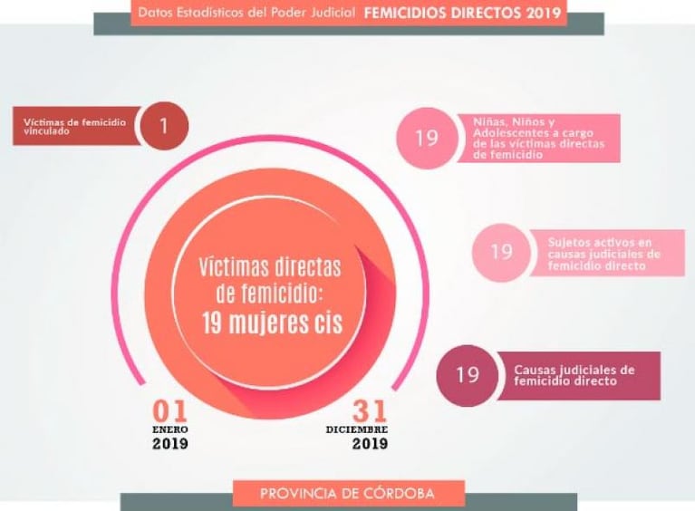 En 2019, hubo 268 femicidios en Argentina: 19 mujeres fueron asesinadas en Córdoba