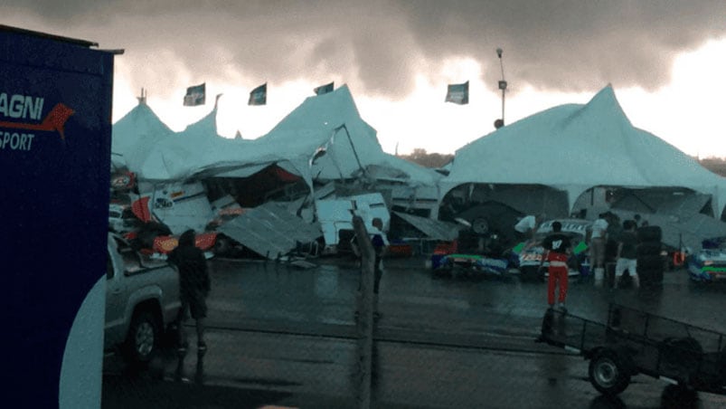 En autódromo de Entre Ríos bajó el temporal.