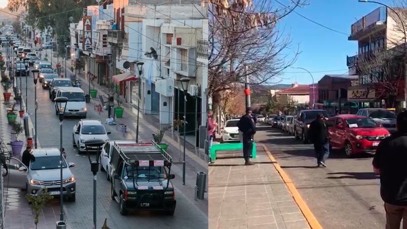 En autos, usuarios marcharon en el interior provincial. / Fotos enviadas a El Doce