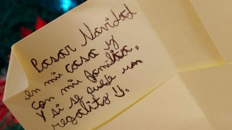 "En casa y en familia": la conmovedora carta de Navidad de un nene internado en Córdoba