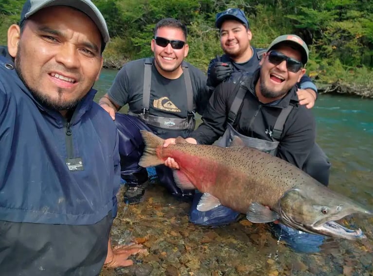 En cuatro días sacaron 47 salmones.