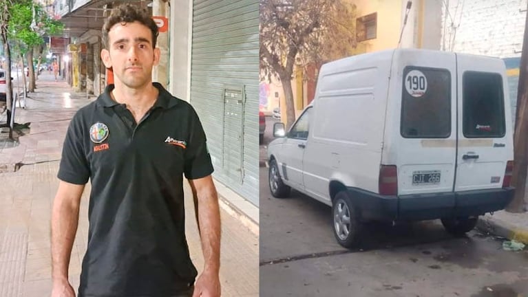 En cuestión de minutos, Agustín sufrió el robo de su camioneta. Foto: Juampi Lavisse/El Doce.