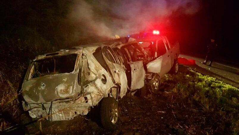 En el accidente más grave chocaron dos autos y murieron tres personas. 