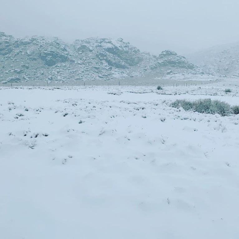 En el Champaquí se acumularon 15 centímetros de nieve.