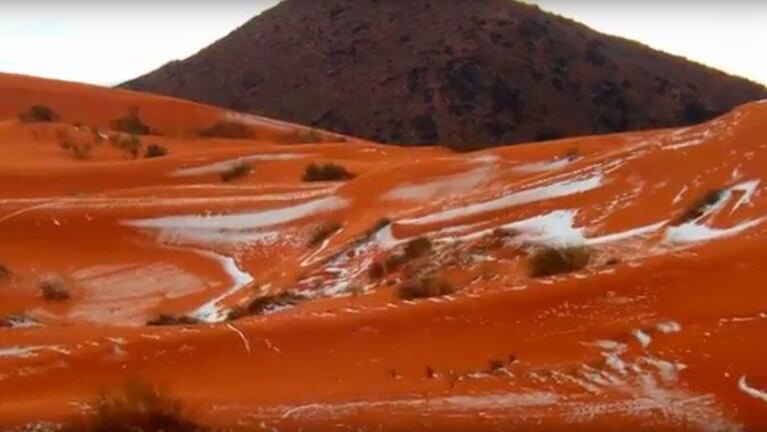 En el desierto del Sahara nevó por segunda vez tras 37 años