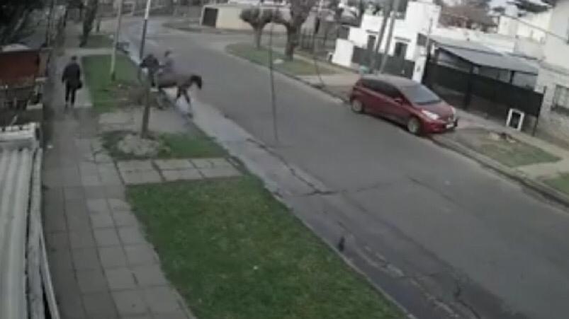 En el video, el ladrón no tuvo suerte con las posibles víctimas.