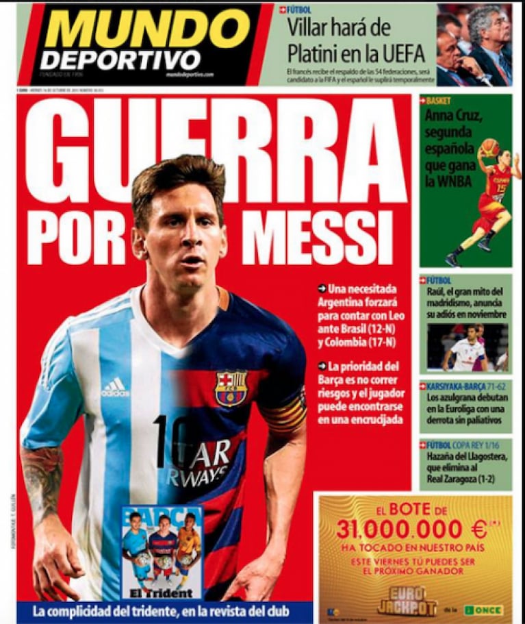 En España hablan de una "guerra" por Messi