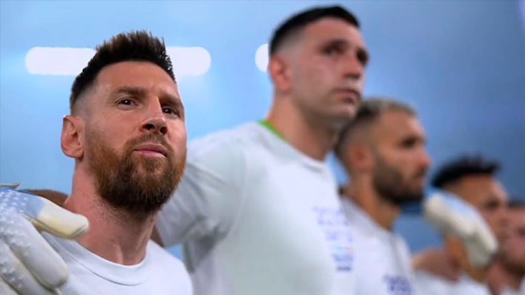 En esta oportunidad, Messi no entonó las estrofas del Himno Nacional.
