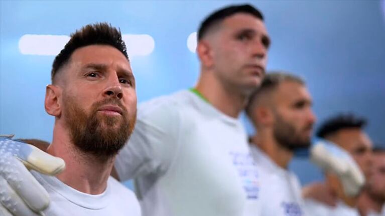 En esta oportunidad, Messi no entonó las estrofas del Himno Nacional.