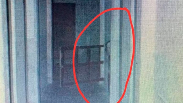 En la imagen se puede ver a una nena asomándose a la puerta.