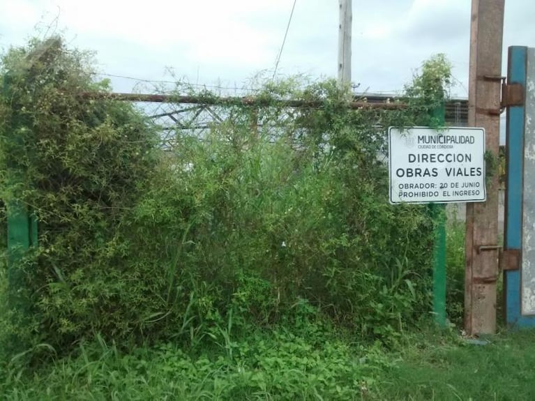 En Obras viales de la muni: basura, yuyos y foco de infección 