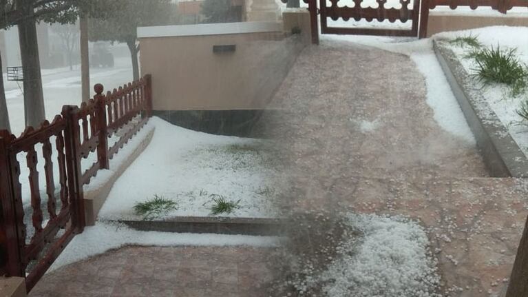 En pleno comienzo de la primavera, el granizo cubrió a Alcira Gigena.