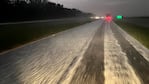 En Río Cuarto, la autovía se cubrió de granizo.