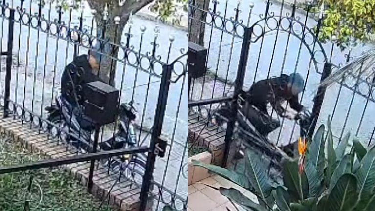 En segundos el ladrón se robó una moto en barrio Residencial América.