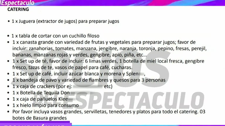 En "Socios del espectáculo" mostraron las exigencias de Luis Miguel para su catering. (Foto: Captura eltrece)
