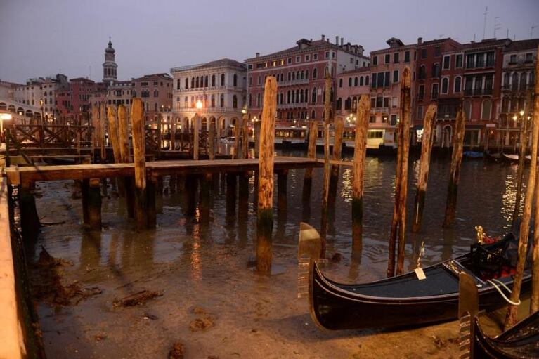 En Venecia los canales se quedaron sin agua