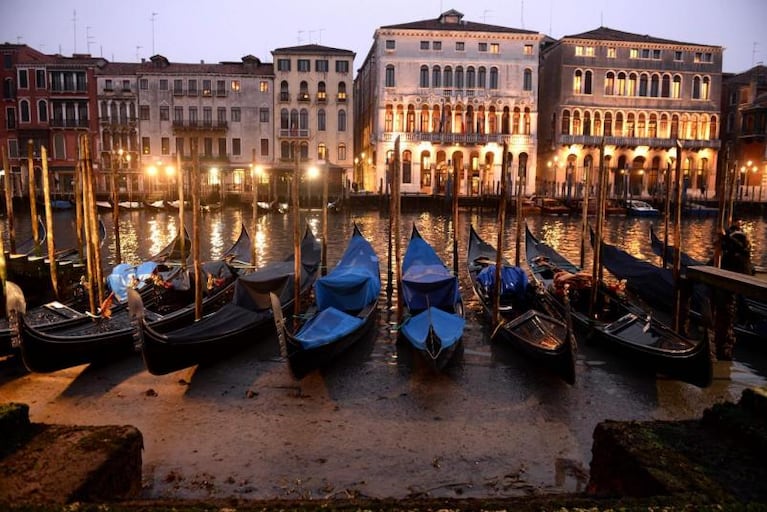 En Venecia los canales se quedaron sin agua