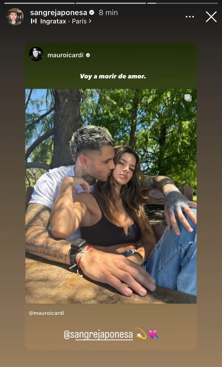 ¡Enamoradísima! La romántica respuesta de la China Suárez al posteo de Icardi