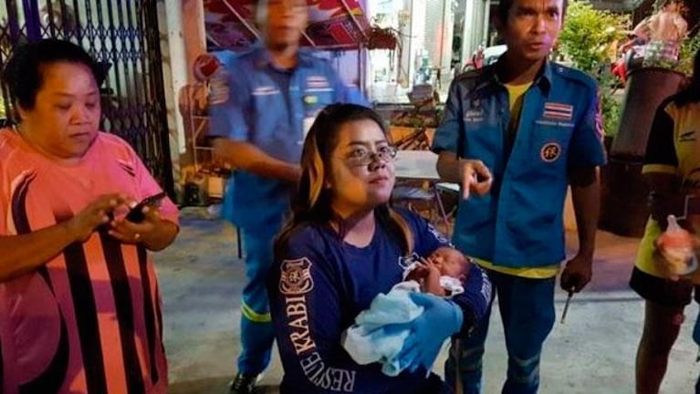 Encontraron a un bebé recién nacido en un lavarropas