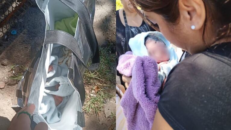 Encontraron a una bebé tirada en una bolsa y la salvaron.