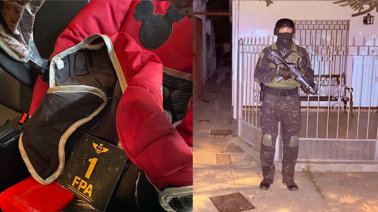 Encontraron droga en una butaca para bebés.