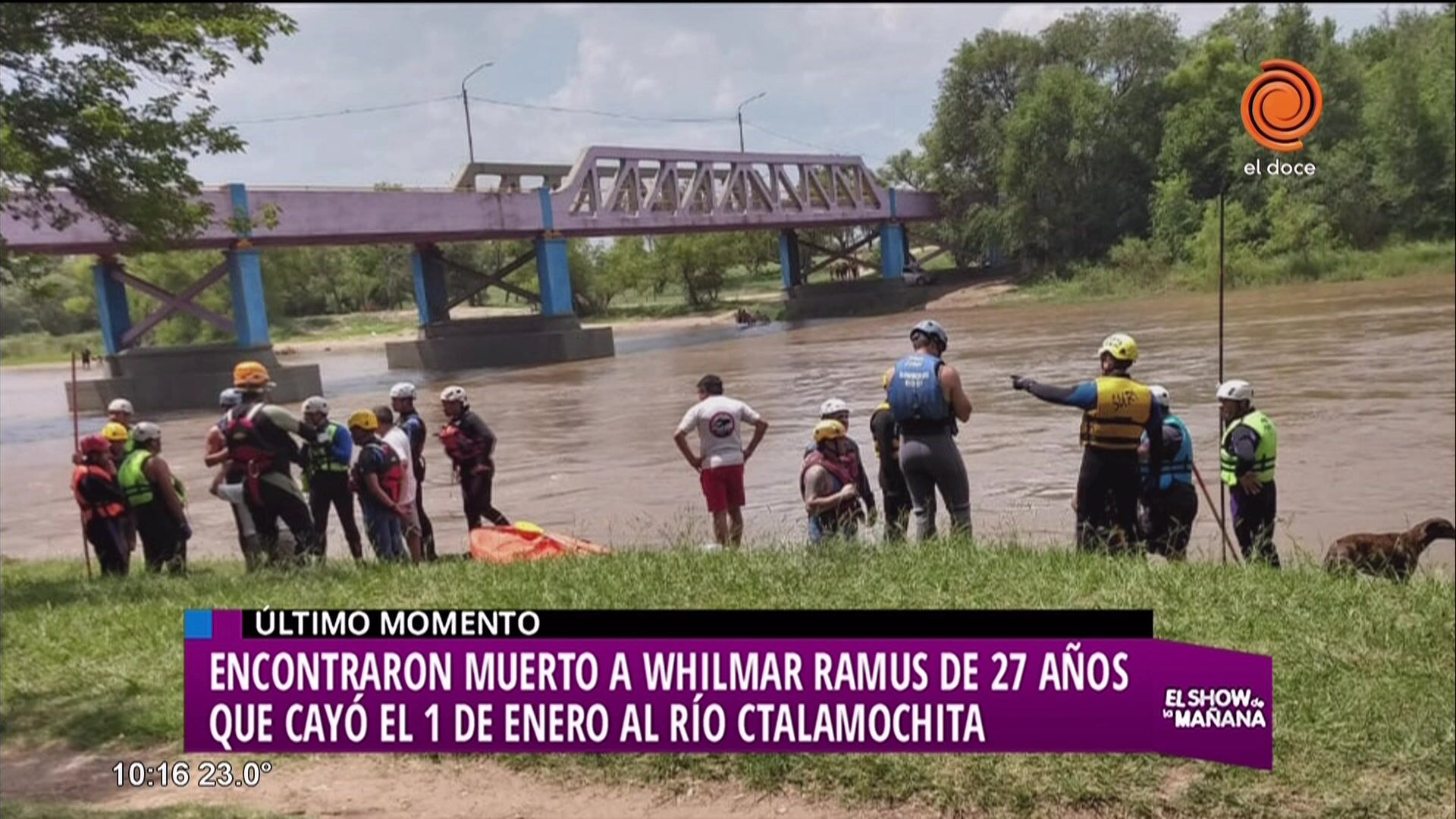 Encontraron el cuerpo de joven caído al río