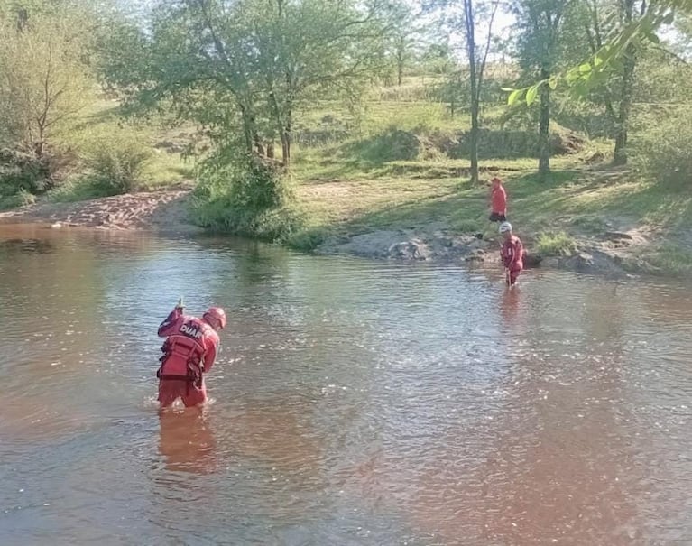 Encontraron el cuerpo de la pareja del hombre ahogado en el río Los Reartes.