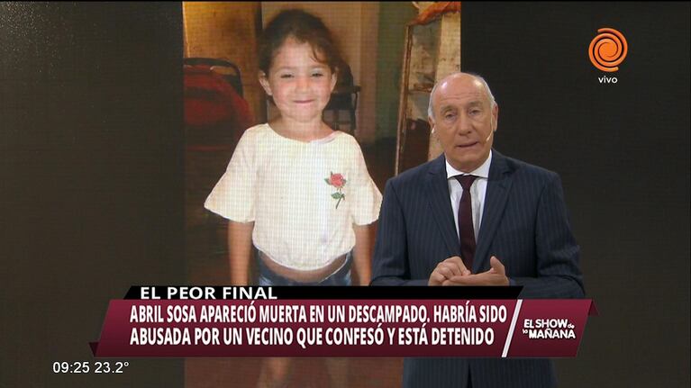 Encontraron el cuerpo sin vida de Abril Sosa