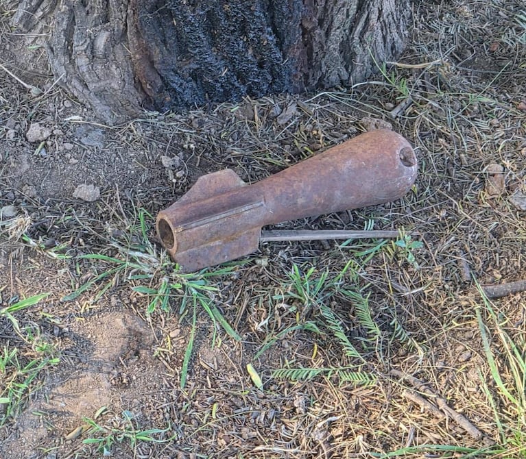 Encontraron un artefacto explosivo en La Cañada. (Prensa Policía)