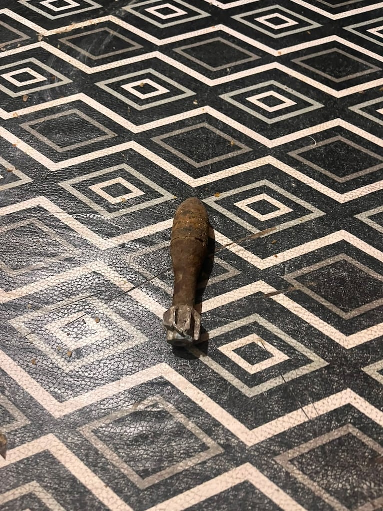 Encontraron un mortero en el patio de una casa en Córdoba.