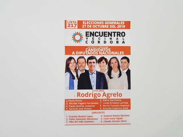 Encuentro Vecinal Córdoba con boleta corta para el tramo legislativo. Foto: ElDoce.tv