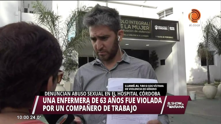 Enfermera denuncia ser violada por un compañero