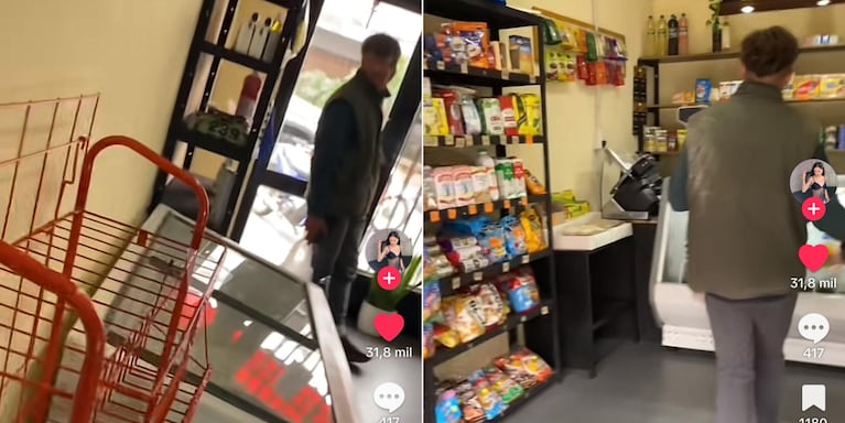 Enfrentó a un ladrón que se quiso llevar productos sin pagar y lo escrachó: el video viral